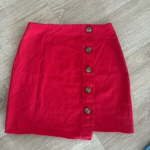 Asymmetric cotton skirt